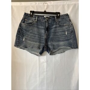 Denizen From Levis High-Rise‎ Distressed Denim Shorts Size 16